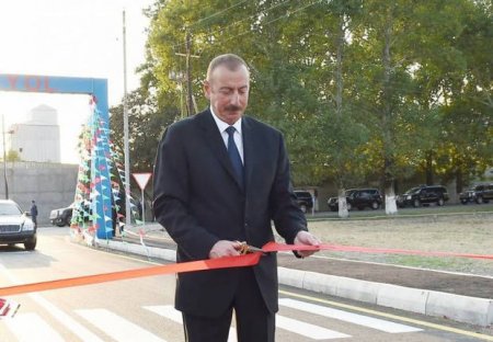 Prezident Culfa-Ordubad magistral avtomobil yolunun açılışında iştirak edib