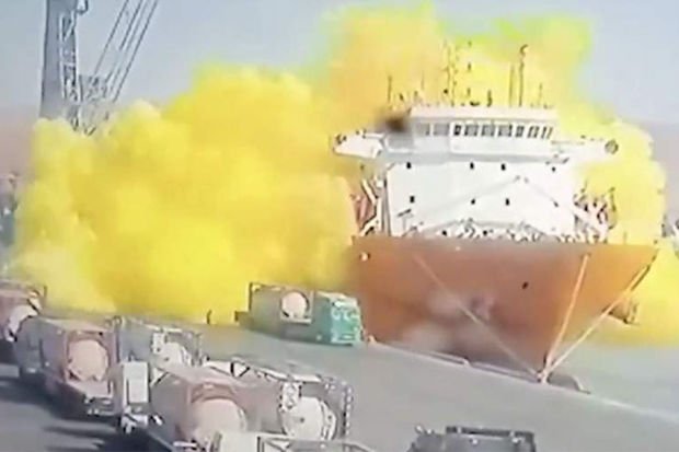 Dəniz limanında qaz sızması: 10 nəfər ölüb, 250 nəfər zəhərlənib