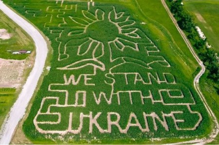 ABŞ-da fermerlər Ukraynaya dəstək üçün nəhəng labirint yaratdılar – FOTO