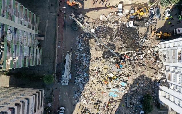 On zəlzələ bölgəsinin bir mənzərəsi... - Hüznlü fotolar